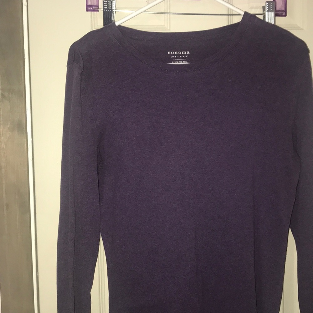 Purple long sleeved shirt